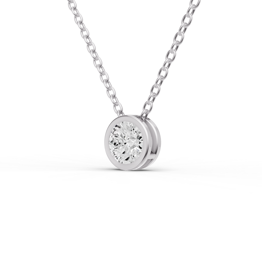 Round Solitaire Pendant Necklace