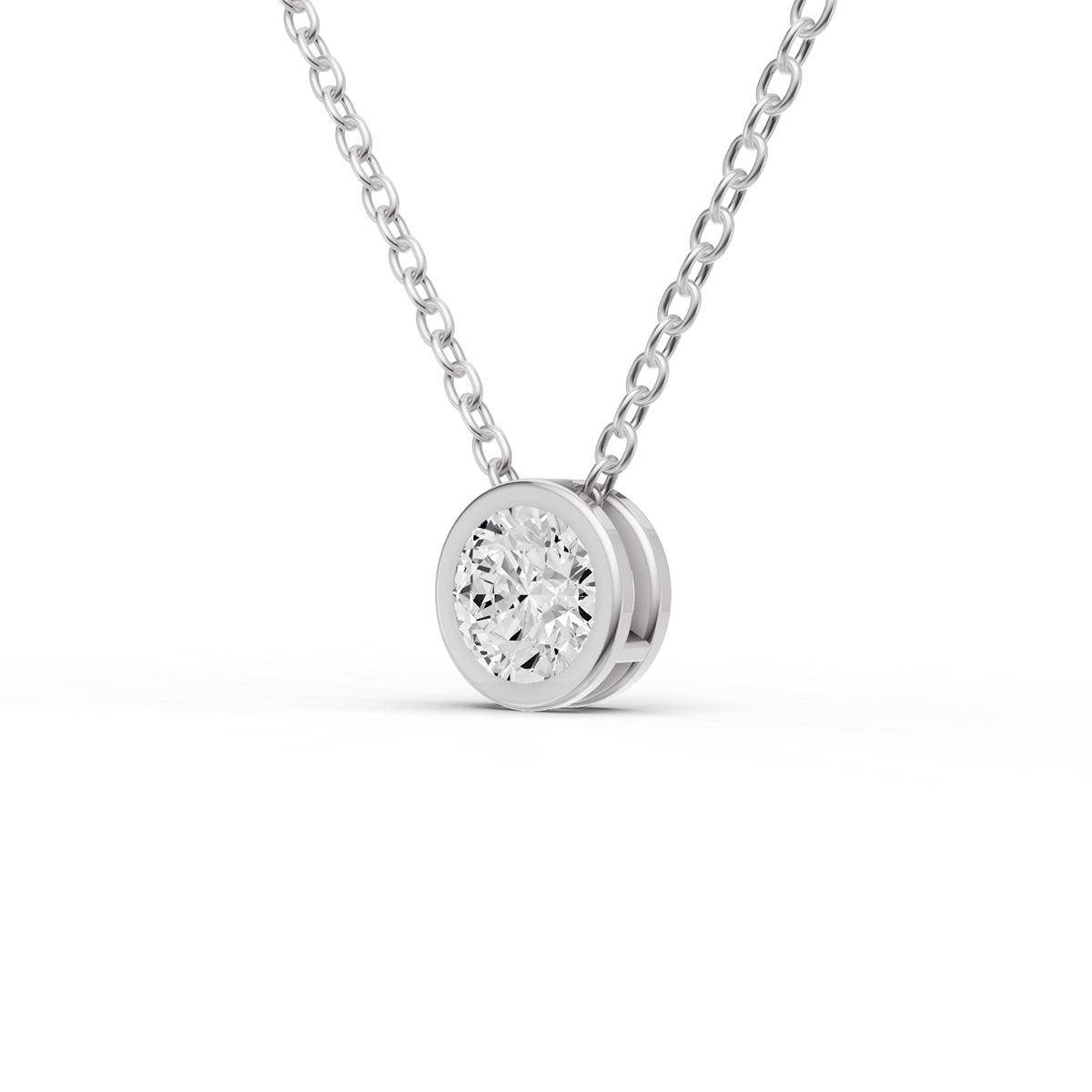 Round Solitaire Pendant Necklace